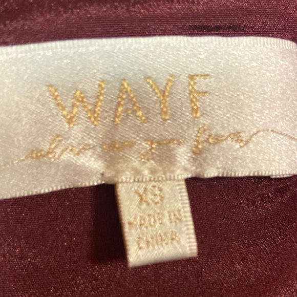 Wayf burgundy sequined the Savannah blouson evening Dress ladies xs extra small - Picture 5 of 12